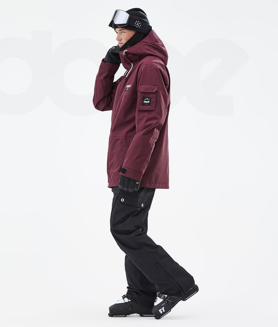 Burgundy Men's Dope Adept Ski Jackets | NZ_D2181