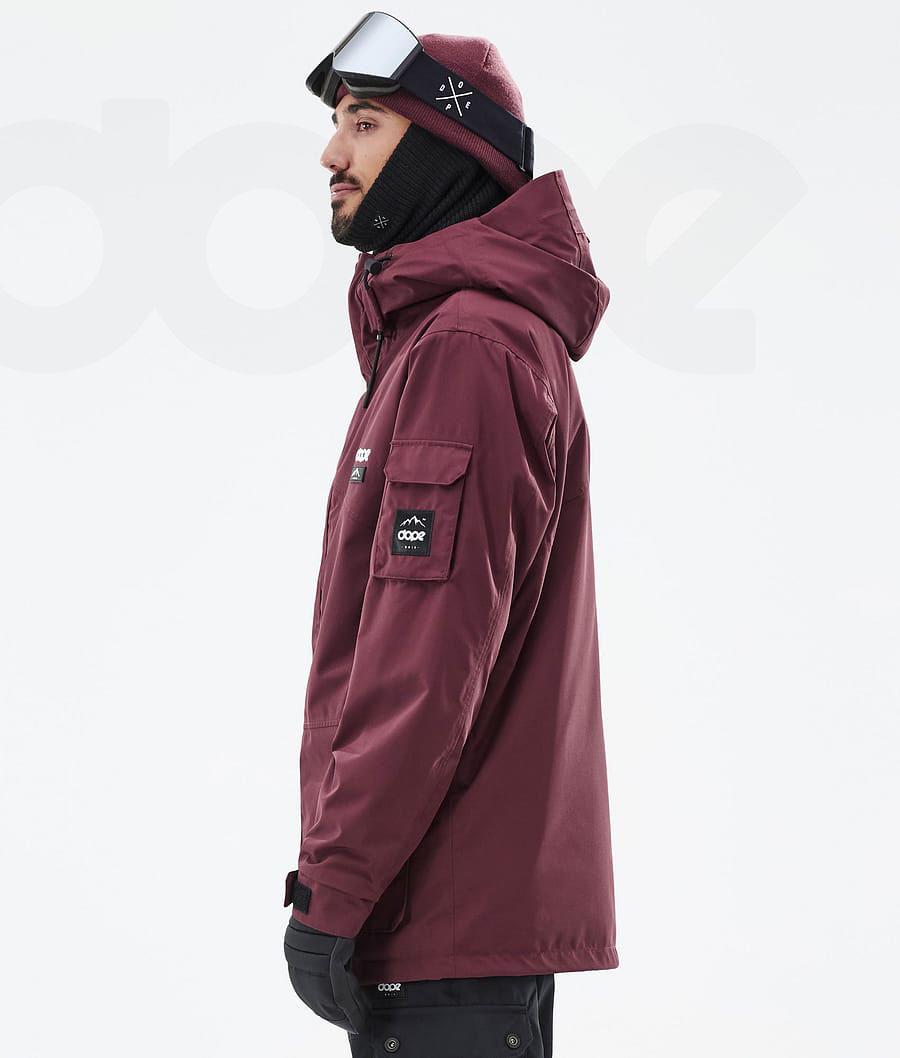 Burgundy Men's Dope Adept Snowboard Jackets | NZ_D2317