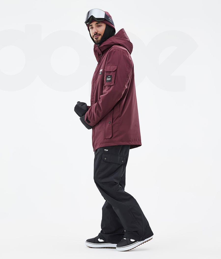 Burgundy Men's Dope Adept Snowboard Jackets | NZ_D2317