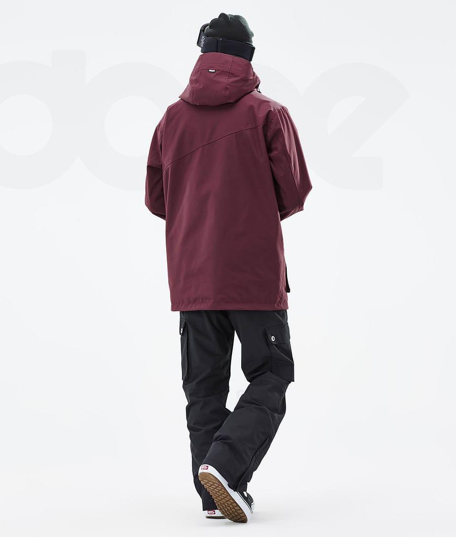 Burgundy Men's Dope Adept Snowboard Jackets | NZ_D2436