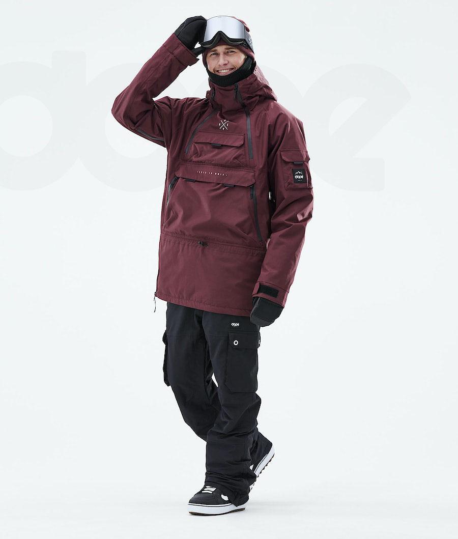 Burgundy Men's Dope Akin 2019 Snowboard Jackets | NZ_D1468