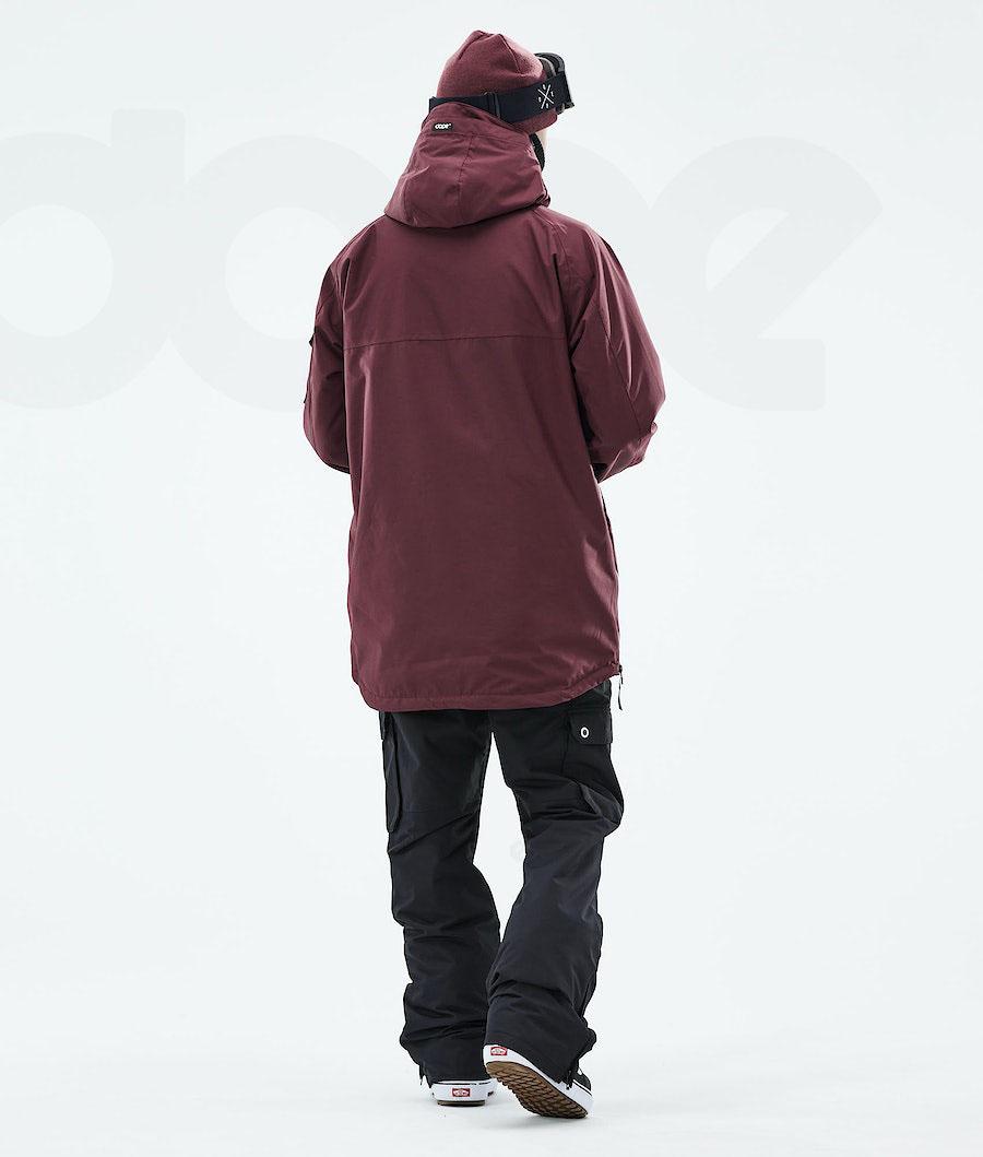 Burgundy Men's Dope Akin 2019 Snowboard Jackets | NZ_D1468