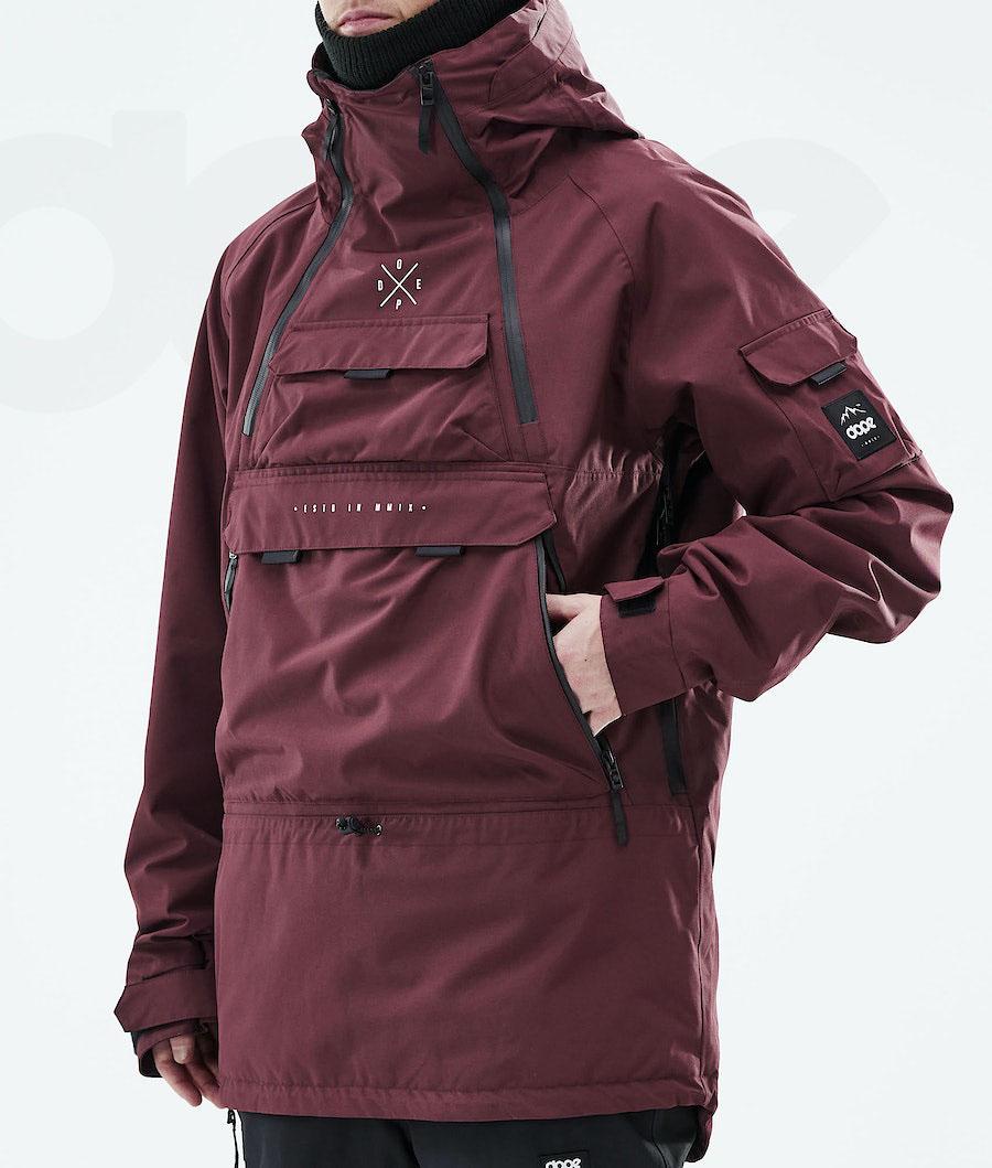 Burgundy Men's Dope Akin 2019 Snowboard Jackets | NZ_D1468