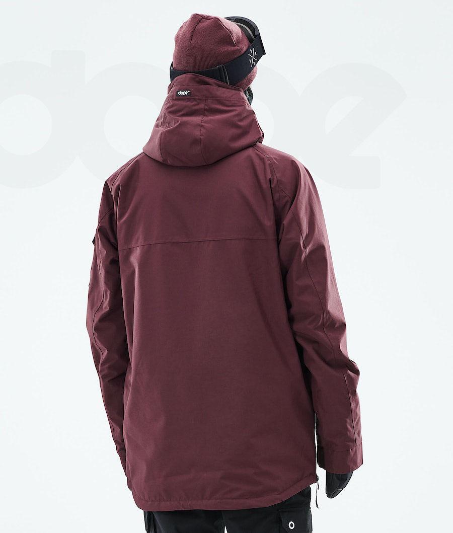 Burgundy Men's Dope Akin 2019 Snowboard Jackets | NZ_D1468