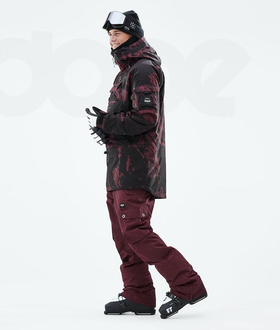 Burgundy Men's Dope Akin 2021 Ski Jackets | NZ_D1261