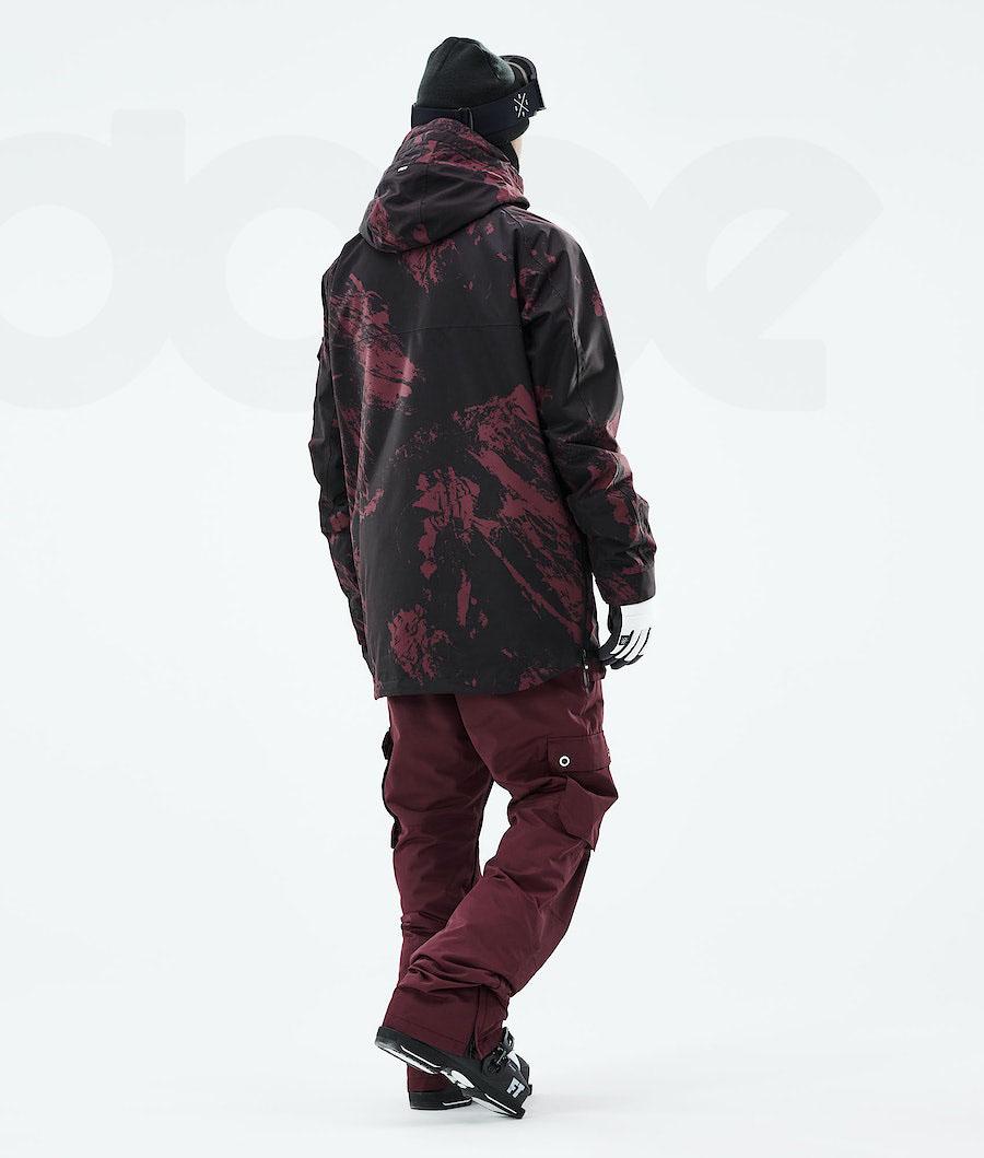 Burgundy Men's Dope Akin 2021 Ski Jackets | NZ_D1261