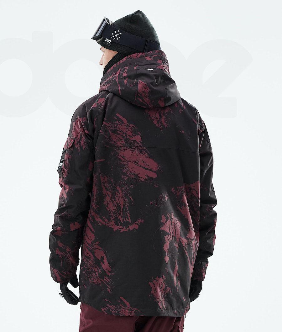 Burgundy Men's Dope Akin 2021 Ski Jackets | NZ_D1261