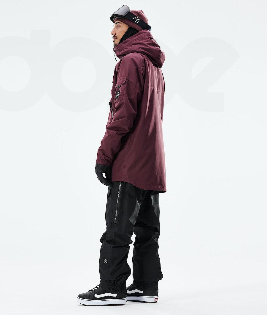 Burgundy Men's Dope Akin 2021 Snowboard Jackets | NZ_D2187