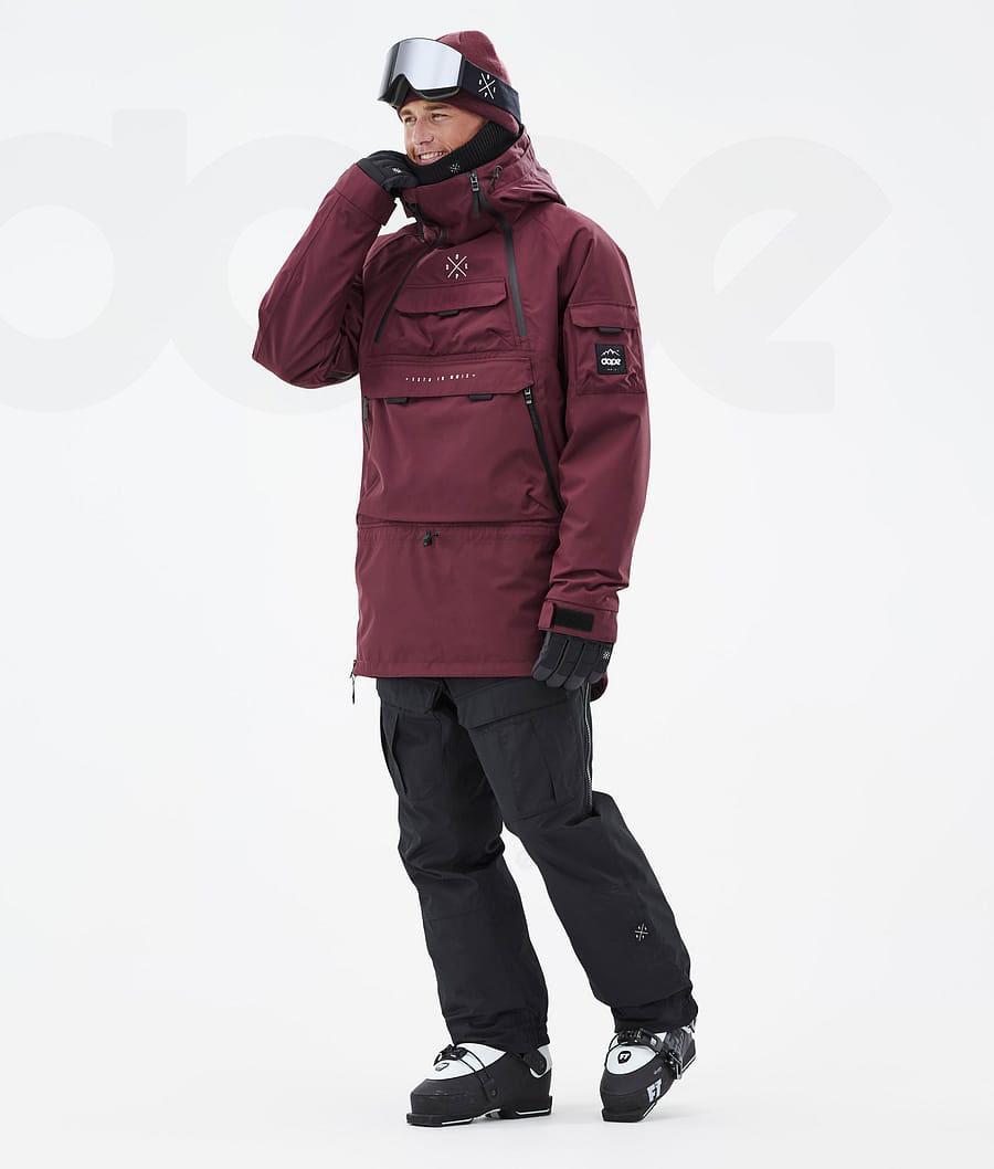 Burgundy Men's Dope Akin Ski Jackets | NZ_D1615