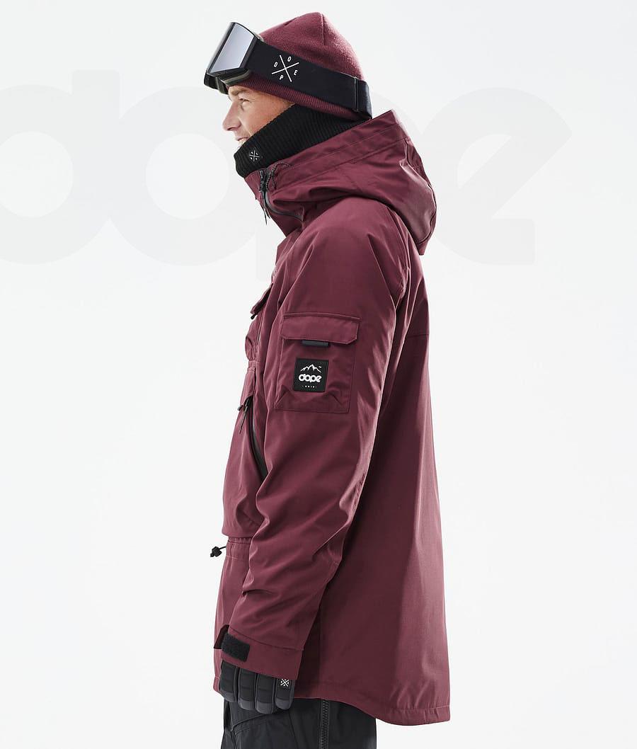 Burgundy Men's Dope Akin Ski Jackets | NZ_D1615
