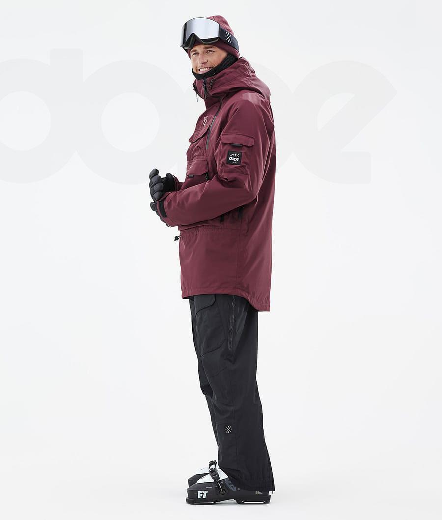 Burgundy Men's Dope Akin Ski Jackets | NZ_D1615