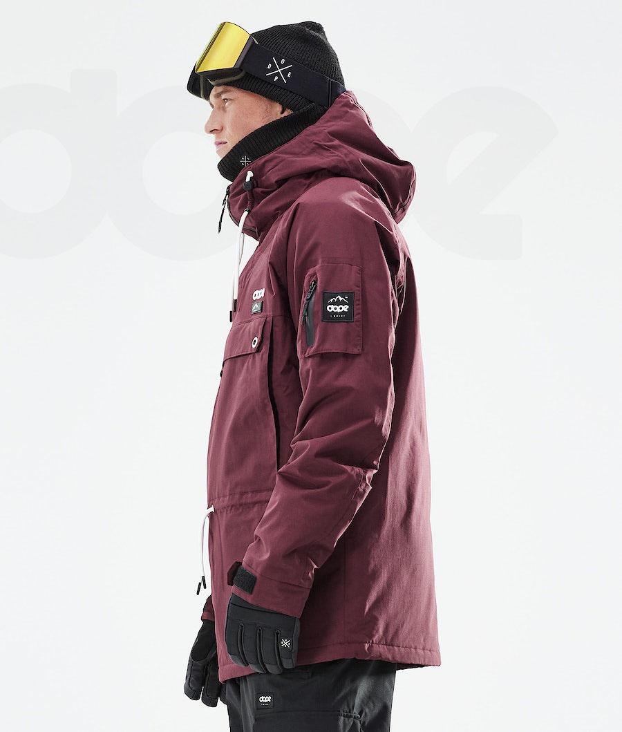 Burgundy Men's Dope Annok 2021 Ski Jackets | NZ_D1368