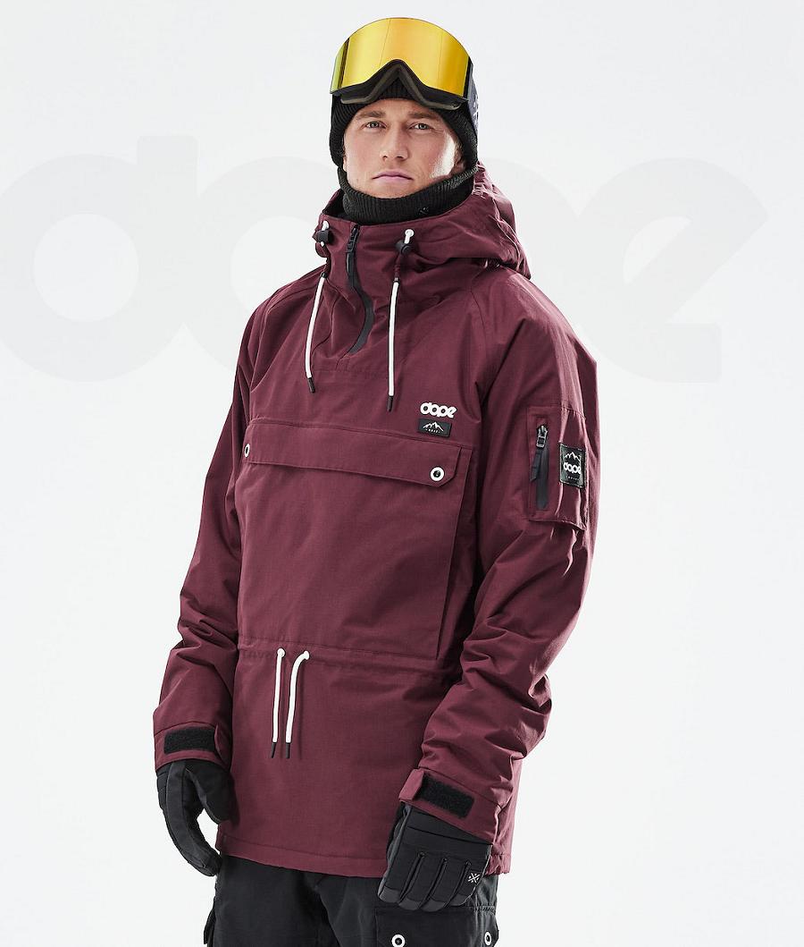 Burgundy Men\'s Dope Annok 2021 Ski Jackets | NZ_D1368