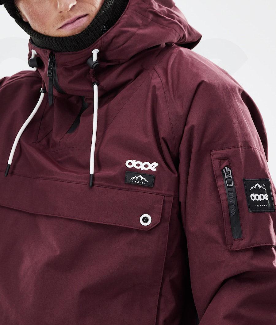 Burgundy Men's Dope Annok 2021 Snowboard Jackets | NZ_D2184