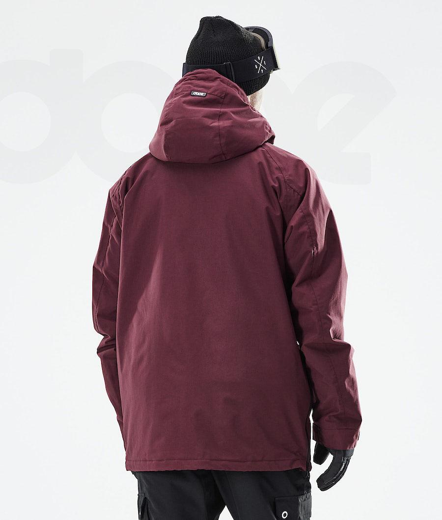 Burgundy Men's Dope Annok 2021 Snowboard Jackets | NZ_D2184