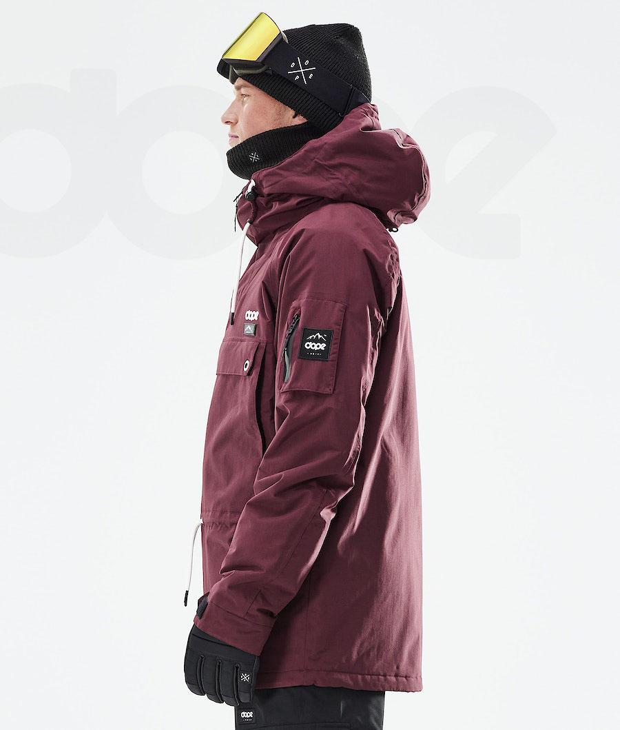 Burgundy Men's Dope Annok 2021 Snowboard Jackets | NZ_D2184