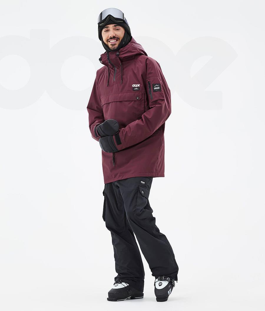 Burgundy Men's Dope Annok Ski Jackets | NZ_D1170