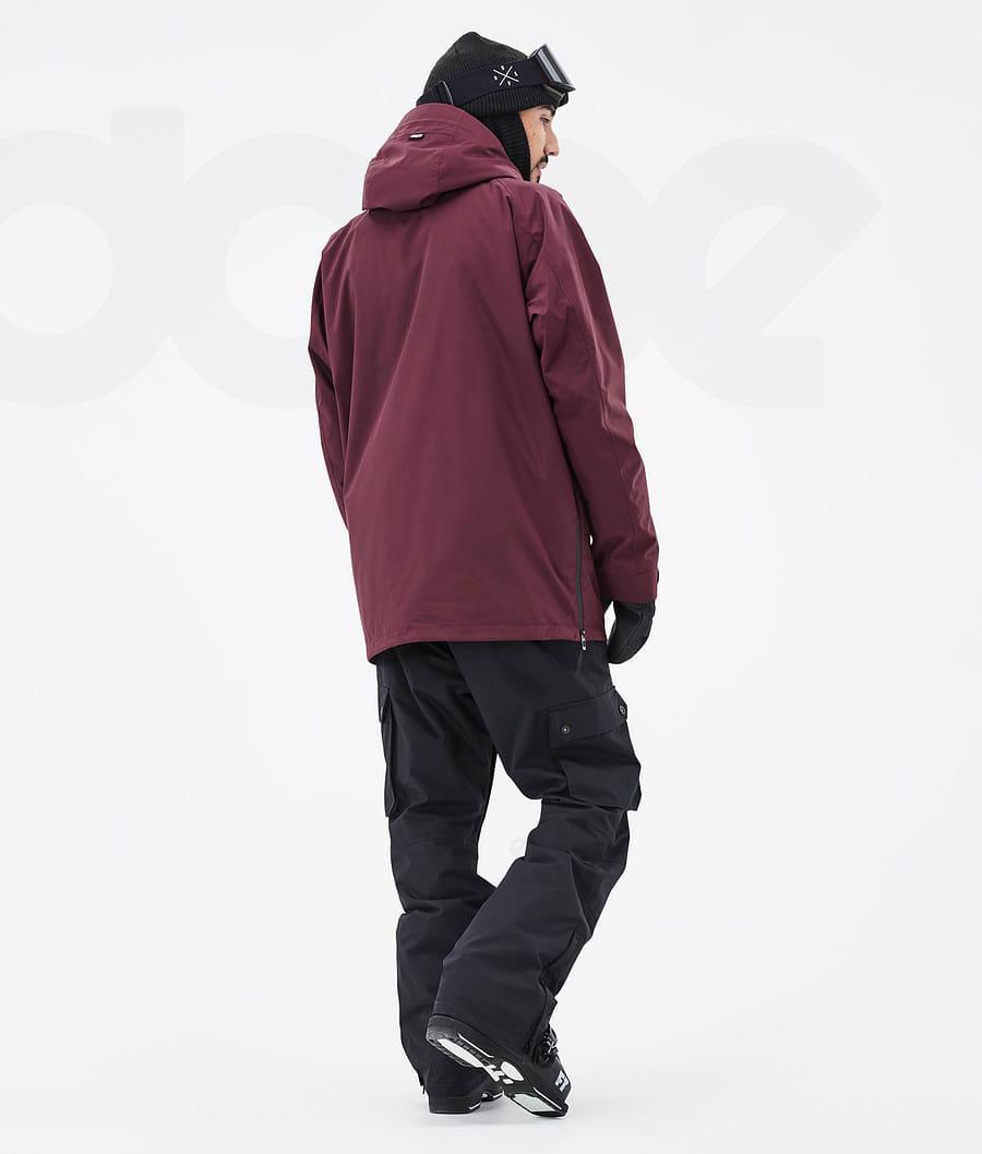 Burgundy Men's Dope Annok Ski Jackets | NZ_D1170