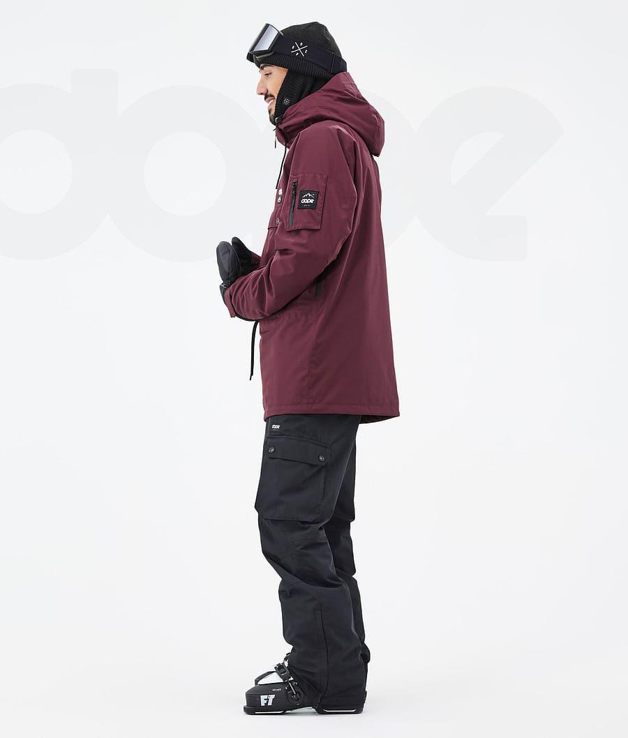 Burgundy Men's Dope Annok Ski Jackets | NZ_D1170