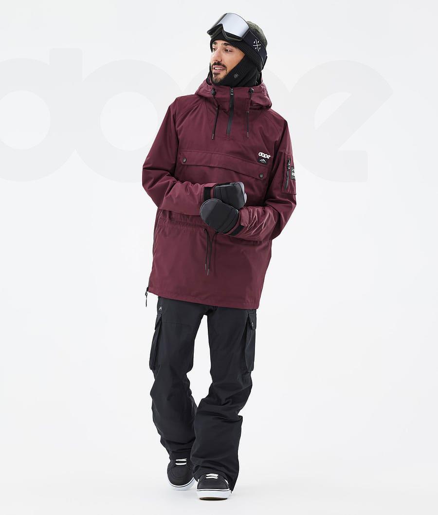 Burgundy Men's Dope Annok Snowboard Jackets | NZ_D1164