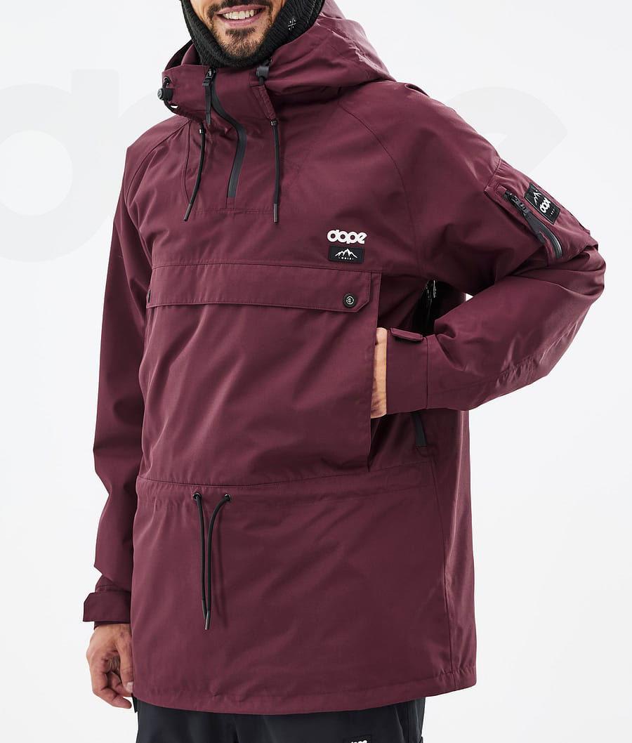 Burgundy Men's Dope Annok Snowboard Jackets | NZ_D1164