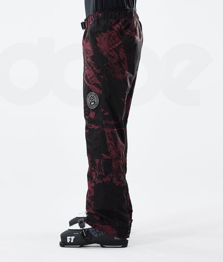 Burgundy Men's Dope Blizzard 2021 Ski Pants | NZ_D1480