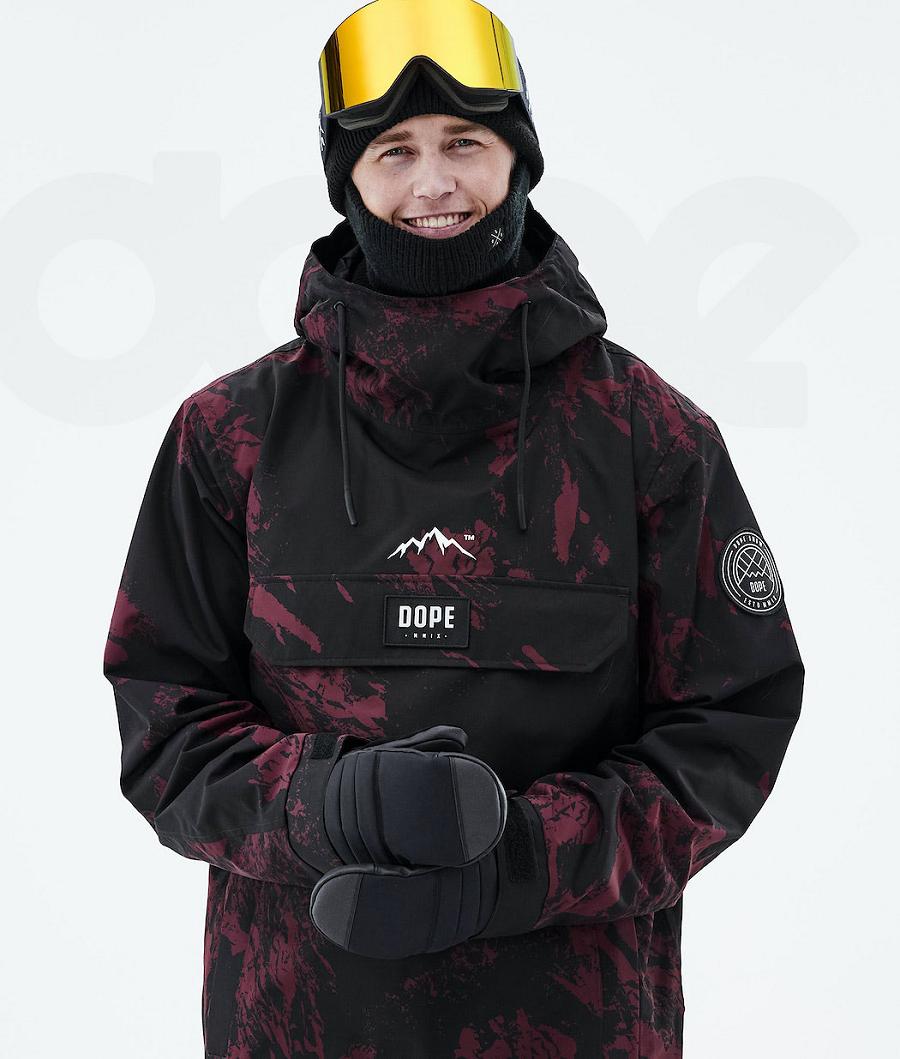 Burgundy Men's Dope Blizzard 2021 Snowboard Jackets | NZ_D1393