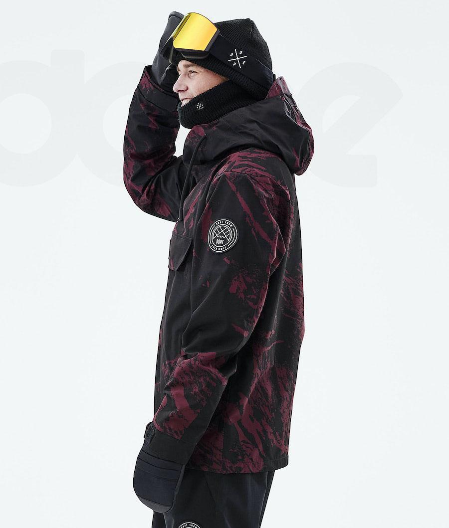 Burgundy Men's Dope Blizzard 2021 Snowboard Jackets | NZ_D1393