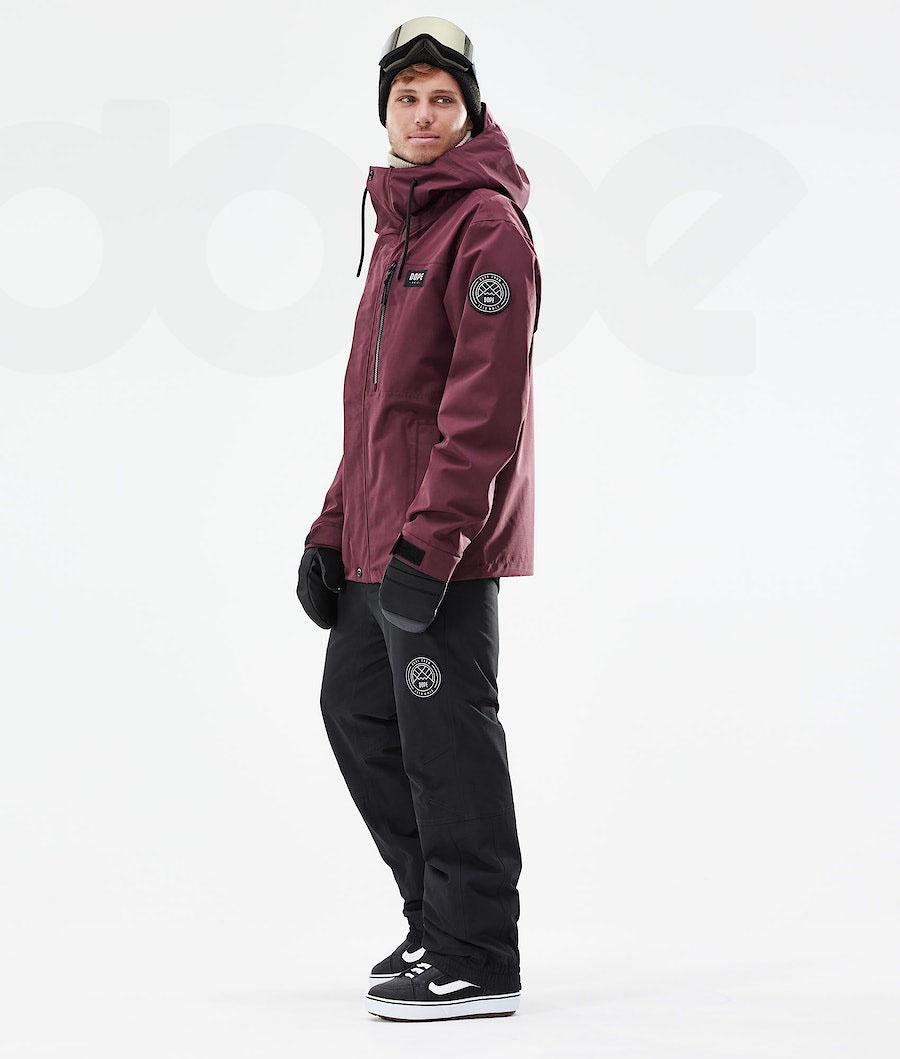 Burgundy Men's Dope Blizzard Full Zip 2021 Snowboard Jackets | NZ_D1648