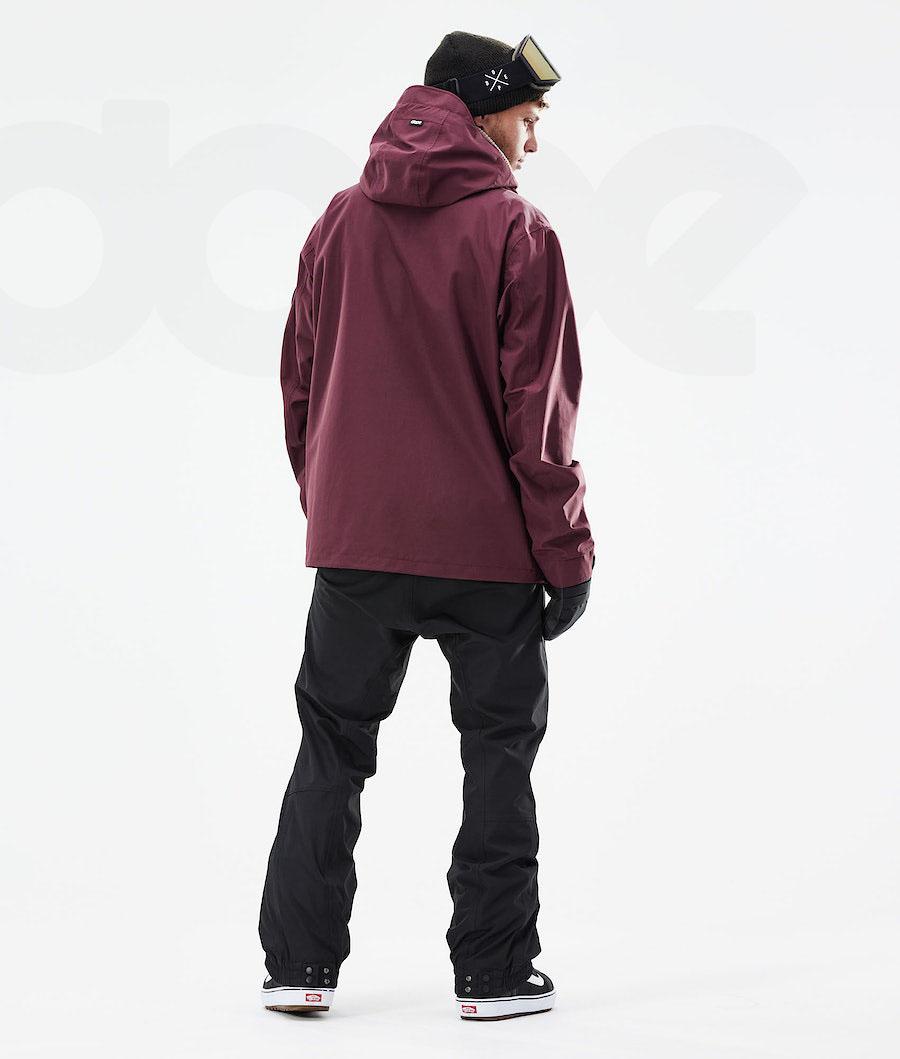 Burgundy Men's Dope Blizzard Full Zip 2021 Snowboard Jackets | NZ_D1648