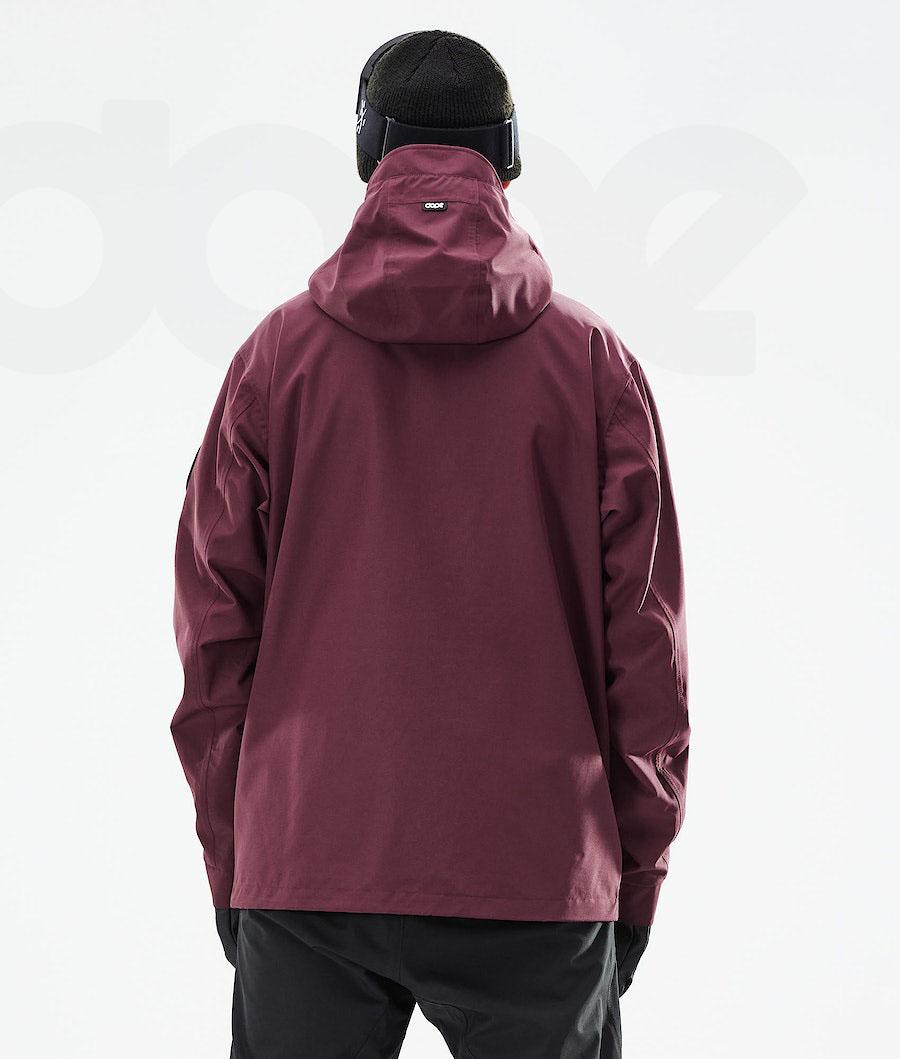 Burgundy Men's Dope Blizzard Full Zip 2021 Snowboard Jackets | NZ_D1648