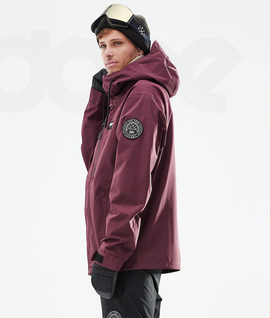 Burgundy Men's Dope Blizzard Full Zip 2021 Snowboard Jackets | NZ_D1648