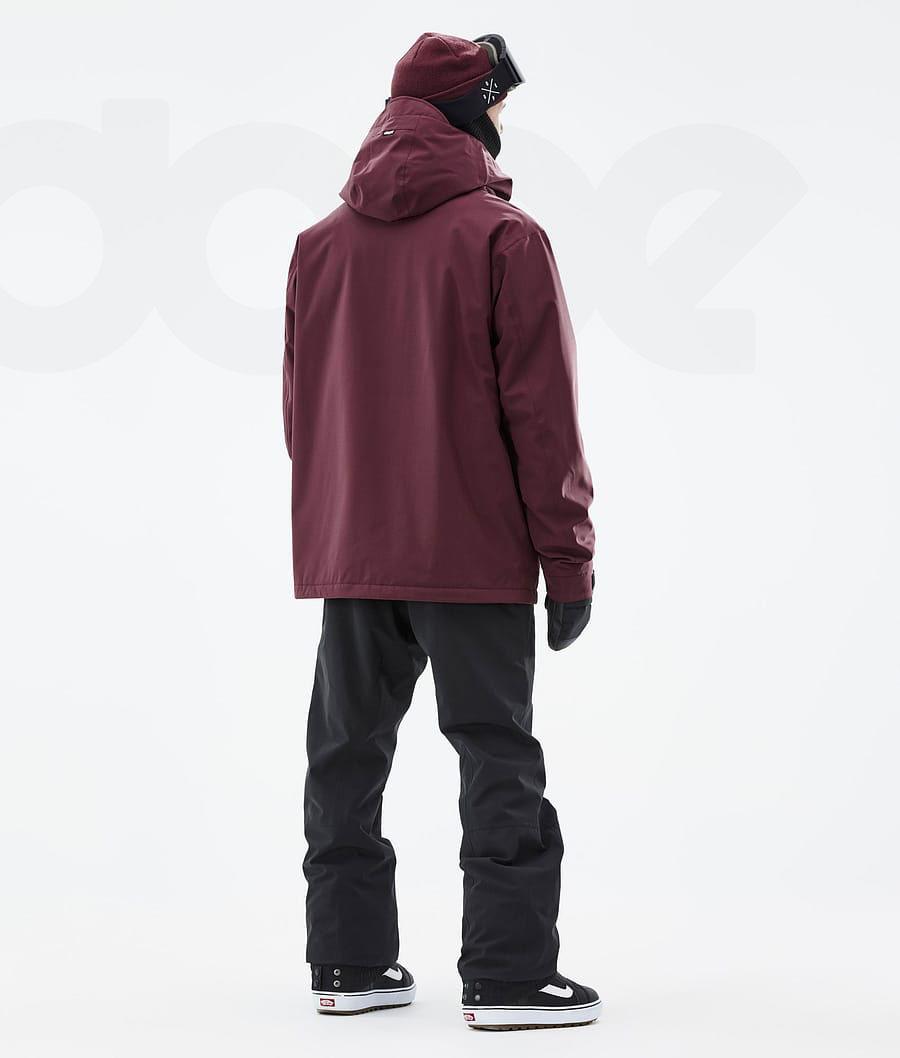 Burgundy Men's Dope Blizzard Snowboard Jackets | NZ_D2301