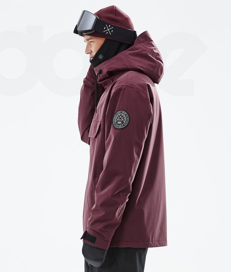 Burgundy Men's Dope Blizzard Snowboard Jackets | NZ_D2301
