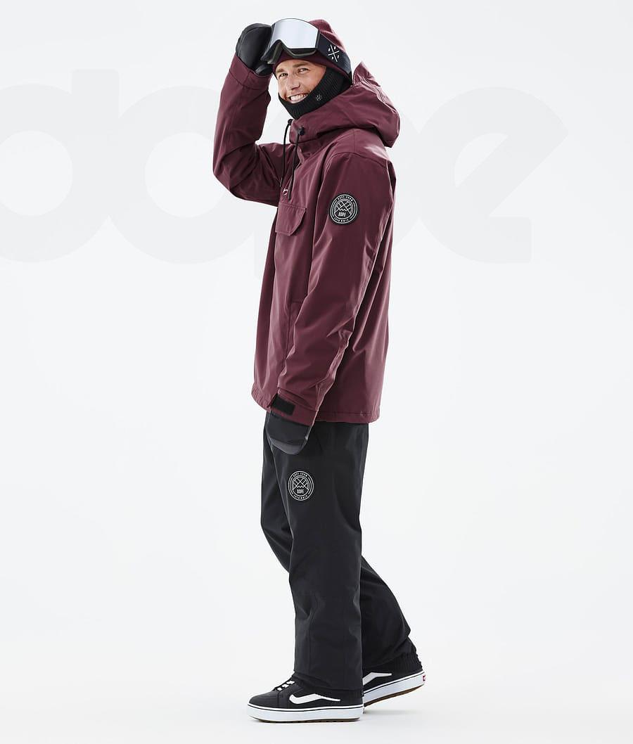 Burgundy Men's Dope Blizzard Snowboard Jackets | NZ_D2301