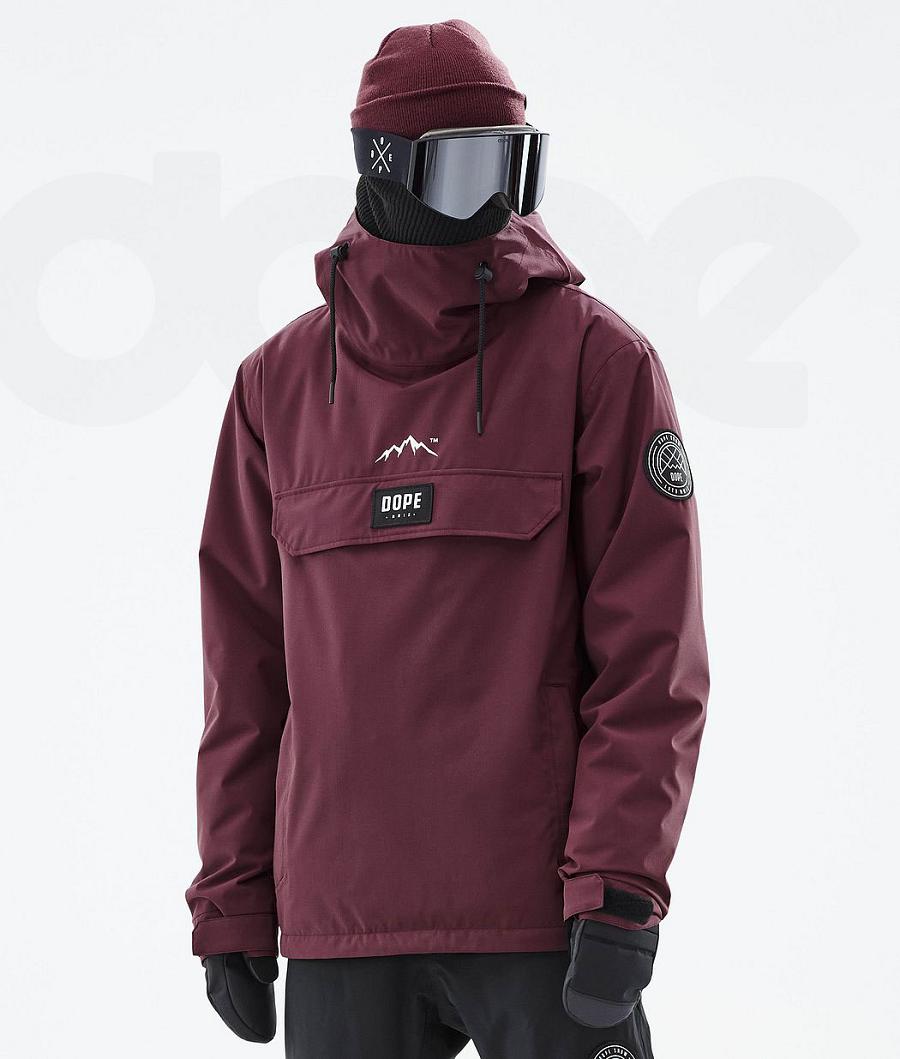Burgundy Men\'s Dope Blizzard Snowboard Jackets | NZ_D2301