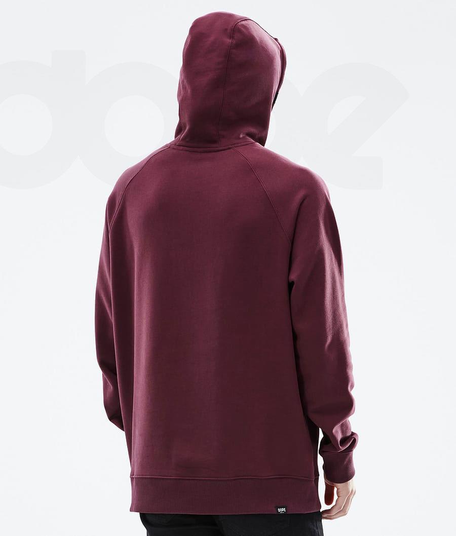 Burgundy Men's Dope Common Hoodies | NZ_D1064