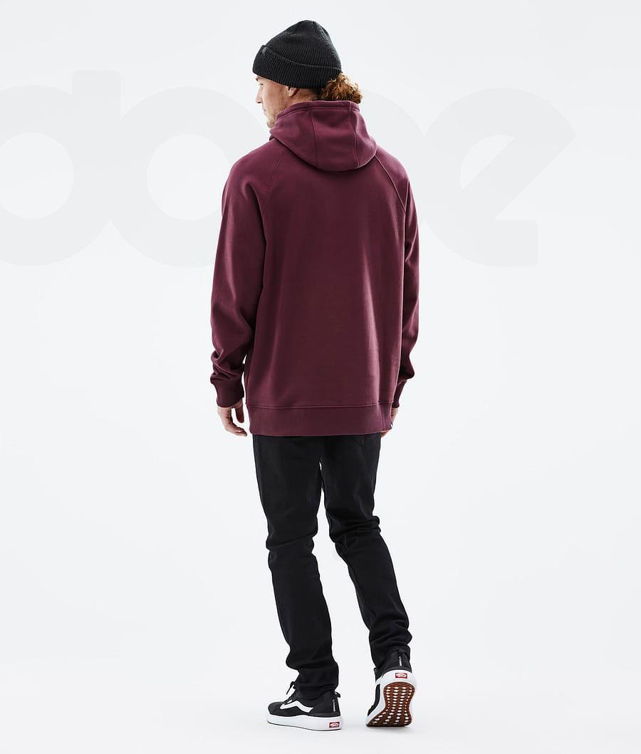 Burgundy Men's Dope Common Hoodies | NZ_D1064