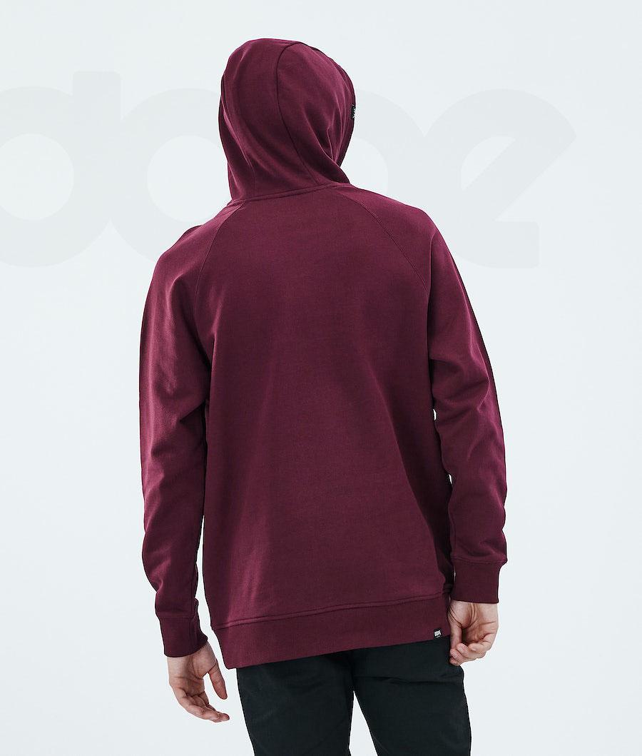 Burgundy Men's Dope Daily Hoodies | NZ_D1416