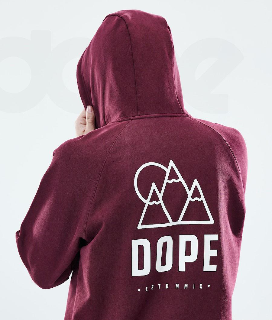 Burgundy Men's Dope Daily Hoodies | NZ_D2162