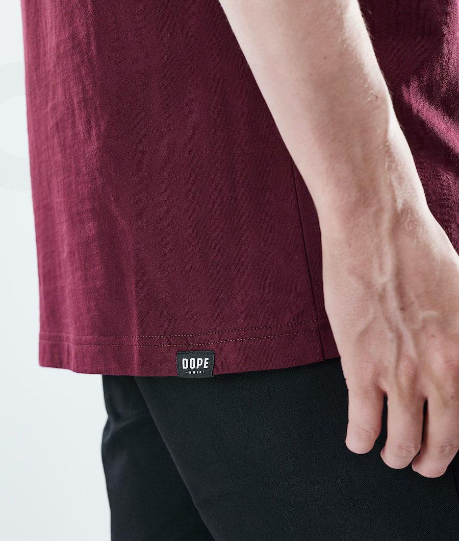 Burgundy Men's Dope Daily T-shirts | NZ_D1782