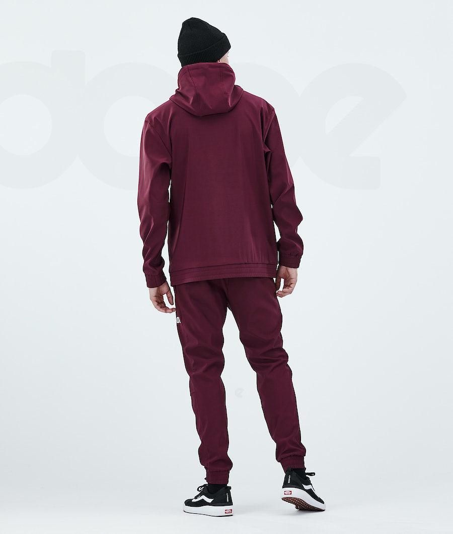 Burgundy Men's Dope Flight Hoodies | NZ_D2246