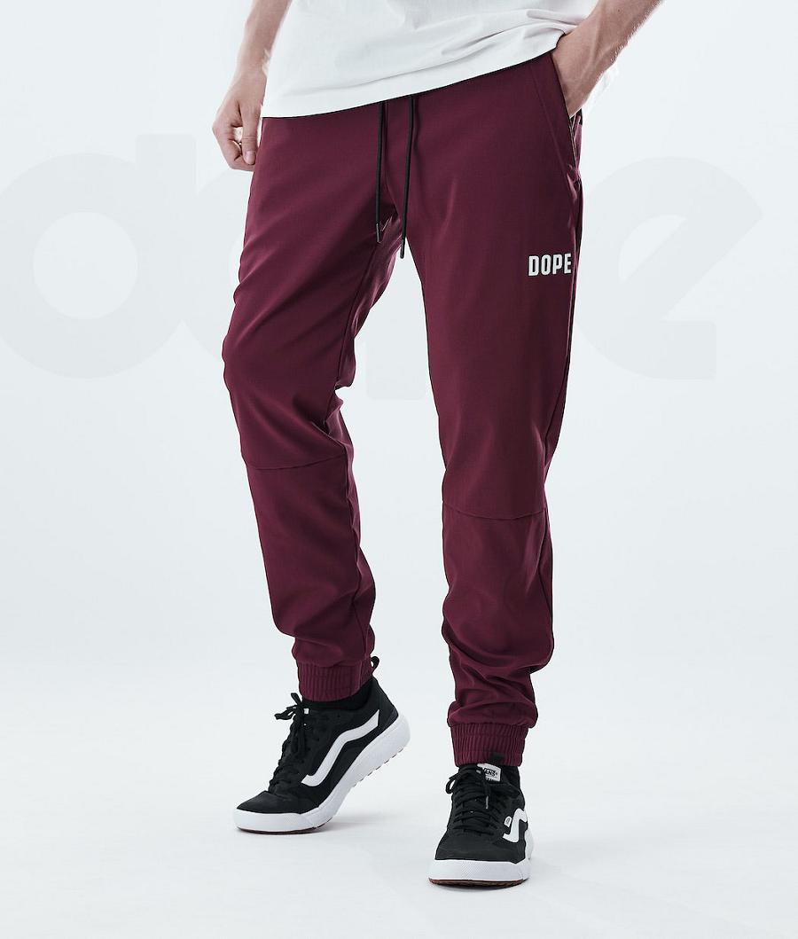 Burgundy Men\'s Dope Flight Outdoor Pants | NZ_D1335