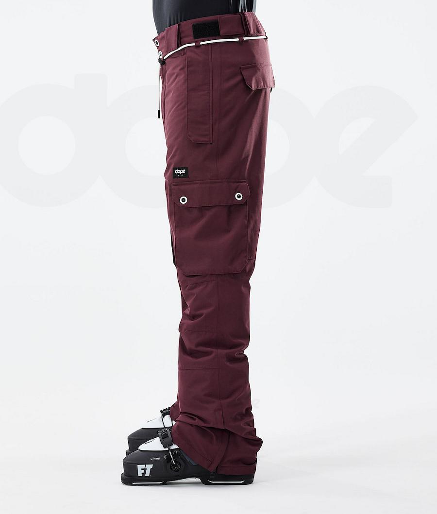 Burgundy Men's Dope Iconic 2021 Ski Pants | NZ_D1126