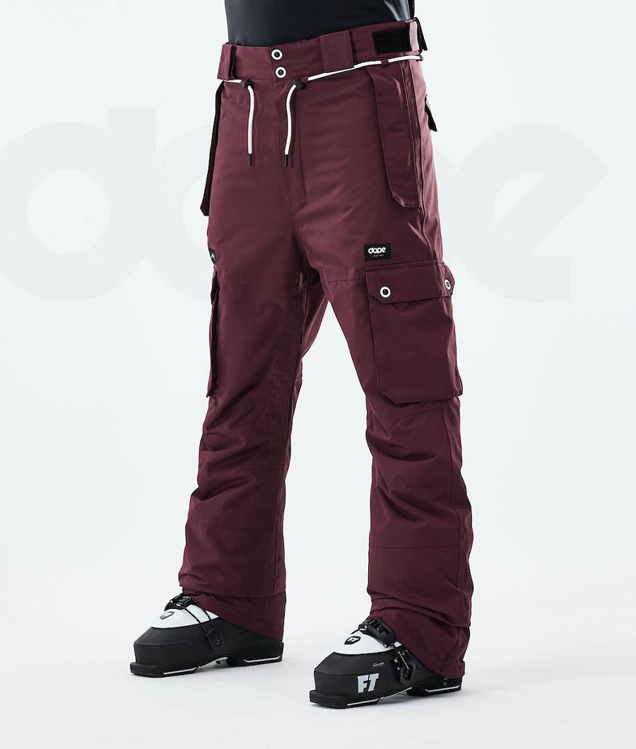 Burgundy Men\'s Dope Iconic 2021 Ski Pants | NZ_D1126