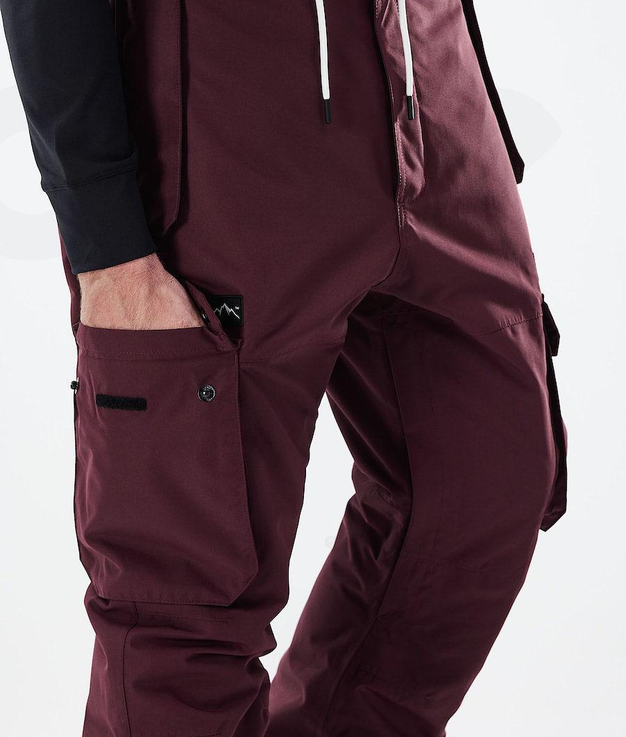 Burgundy Men's Dope Iconic 2021 Snowboard Pants | NZ_D1107