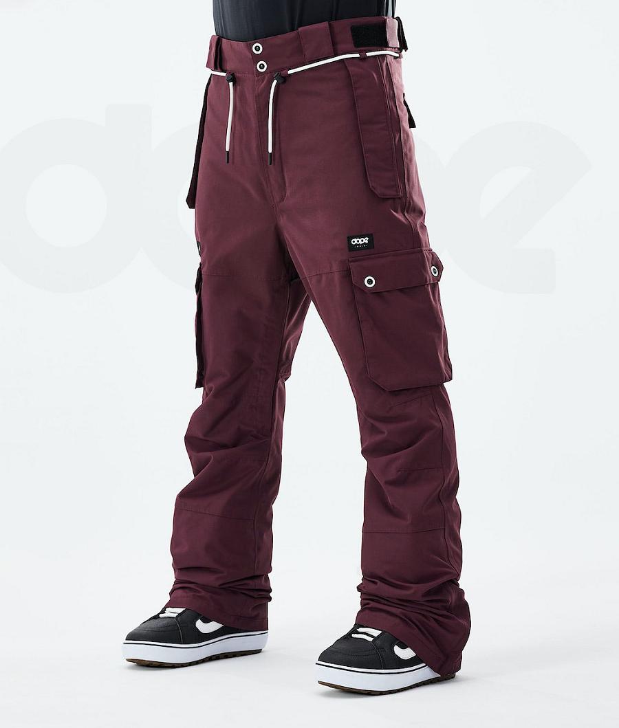 Burgundy Men\'s Dope Iconic 2021 Snowboard Pants | NZ_D1107