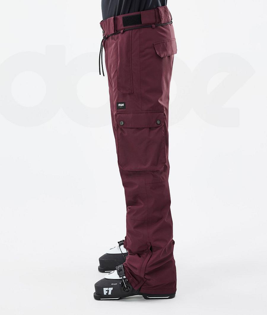 Burgundy Men's Dope Iconic Ski Pants | NZ_D2504