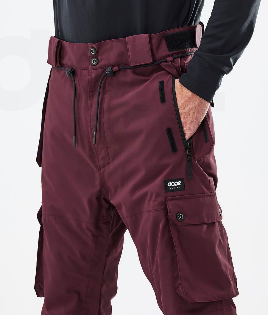 Burgundy Men's Dope Iconic Ski Pants | NZ_D2504