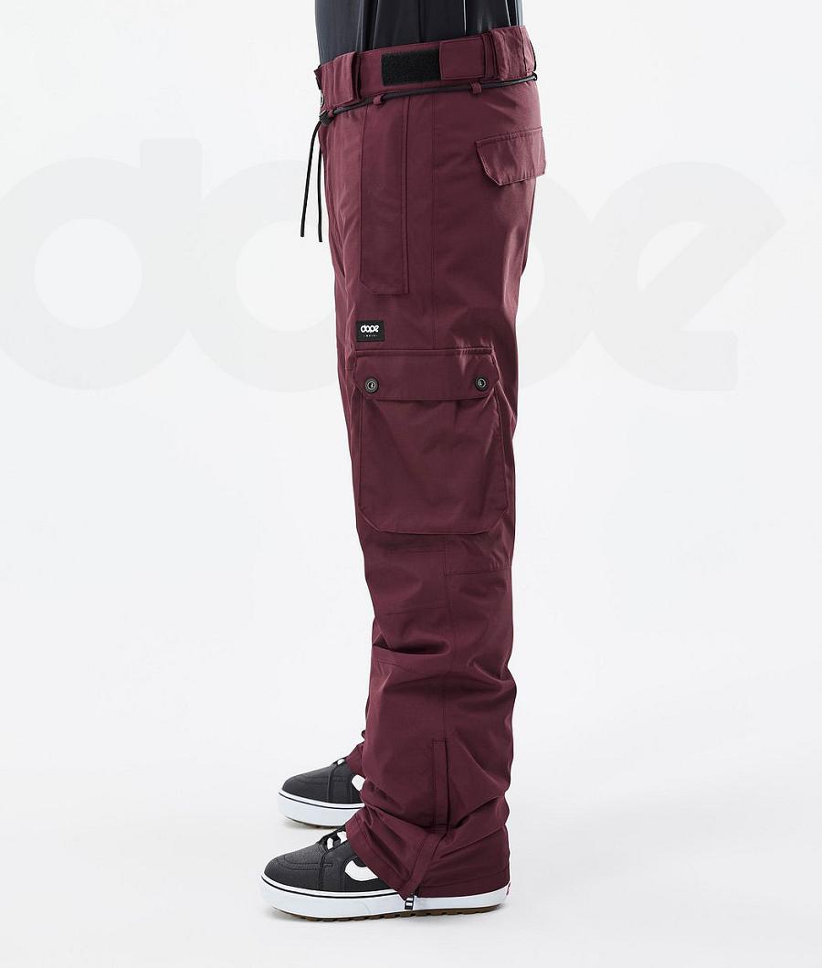 Burgundy Men's Dope Iconic Snowboard Pants | NZ_D1894